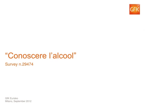 “Conoscere l’alcool ”