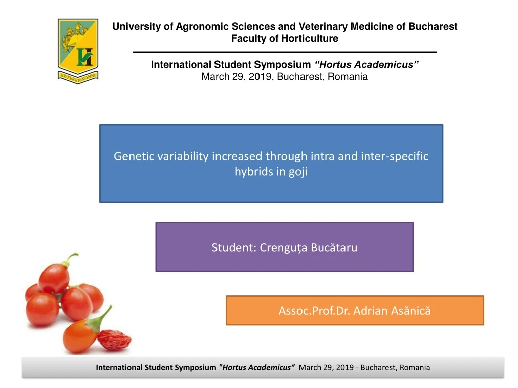 university of agronomic sciences and veterinary