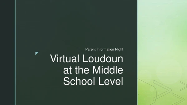 Virtual Loudoun at the Middle School Level