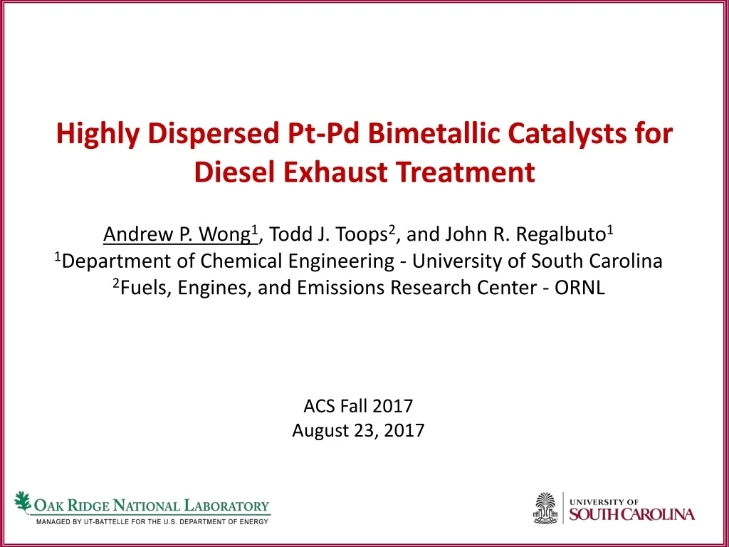 highly dispersed pt pd bimetallic catalysts