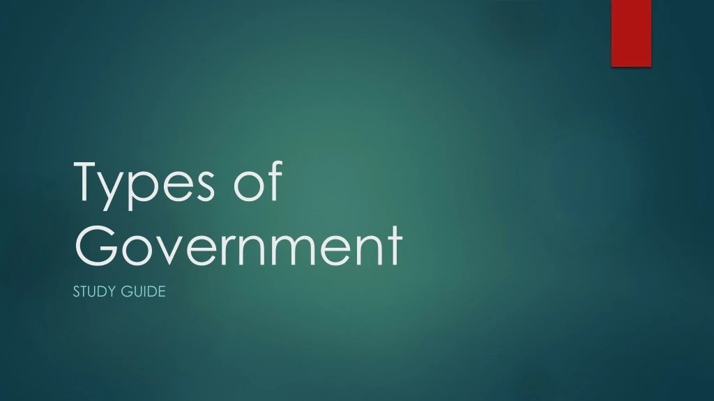 types of government