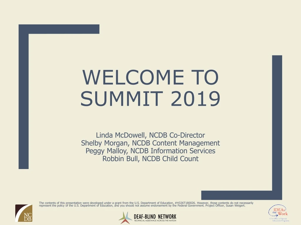 welcome to summit 2019