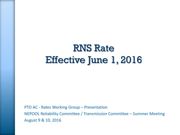 PTO AC - Rates Working Group – Presentation