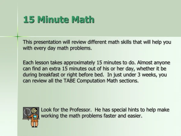 15 Minute Math