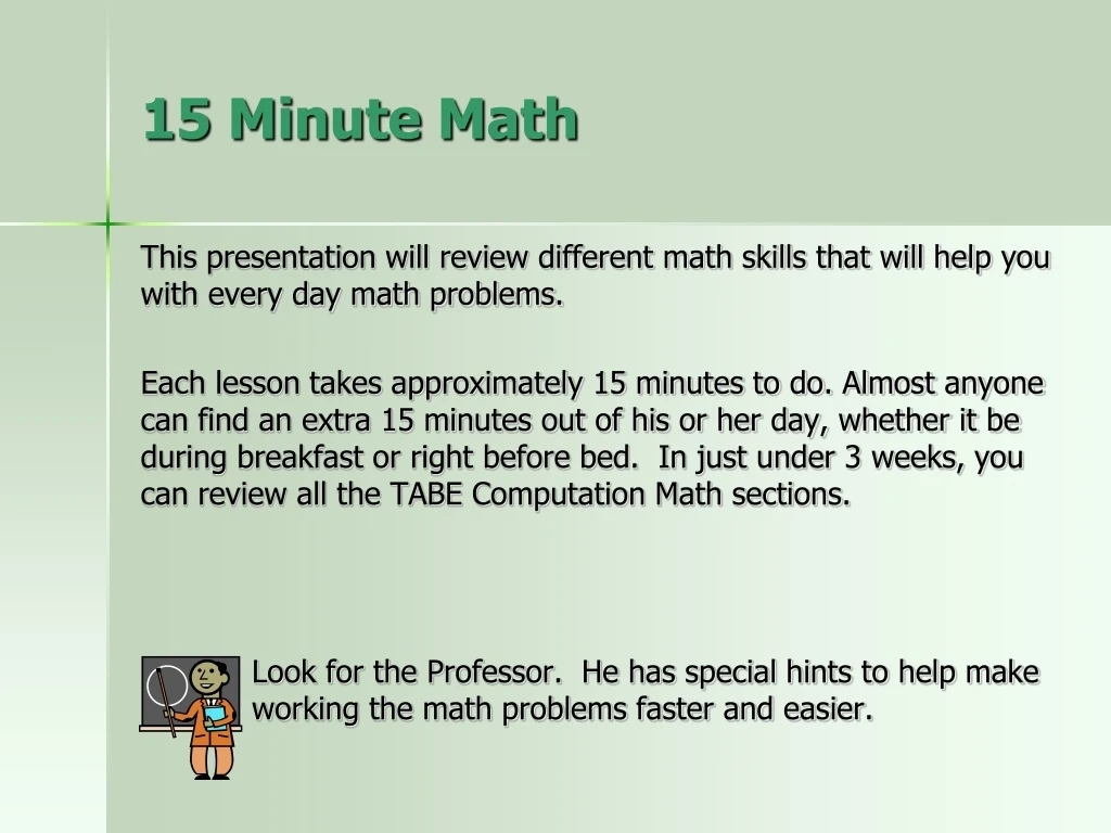 15 minute math