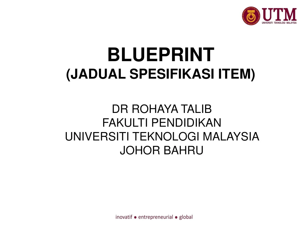 blueprint jadual spesifikasi item