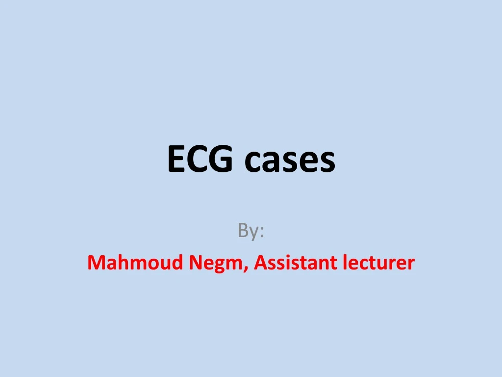 ecg cases