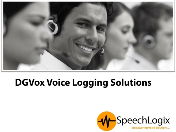 DGVox Voice Logging Solutions