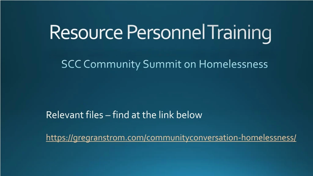 scc community summit on homelessness