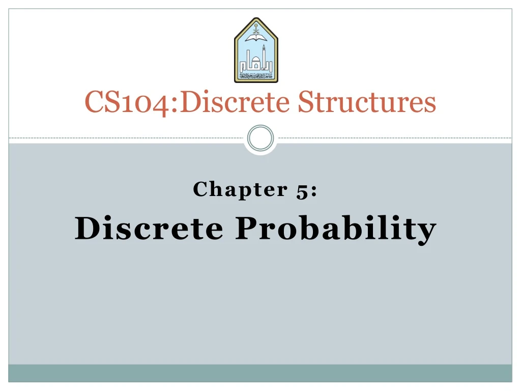 cs104 discrete structures