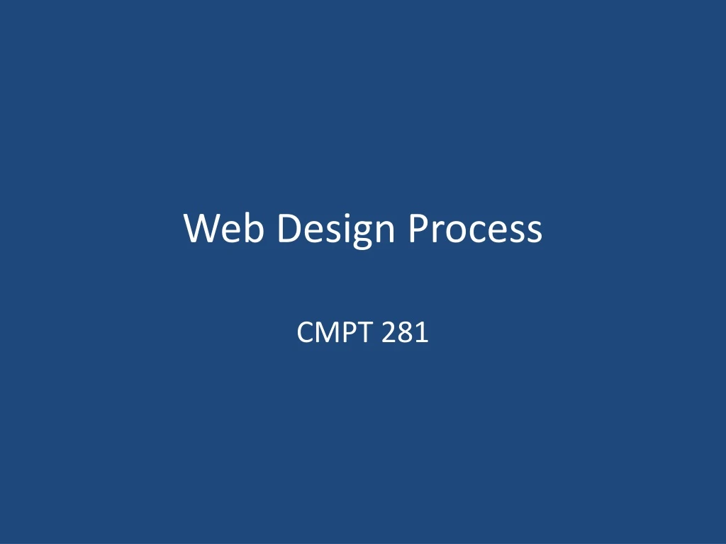 web design process