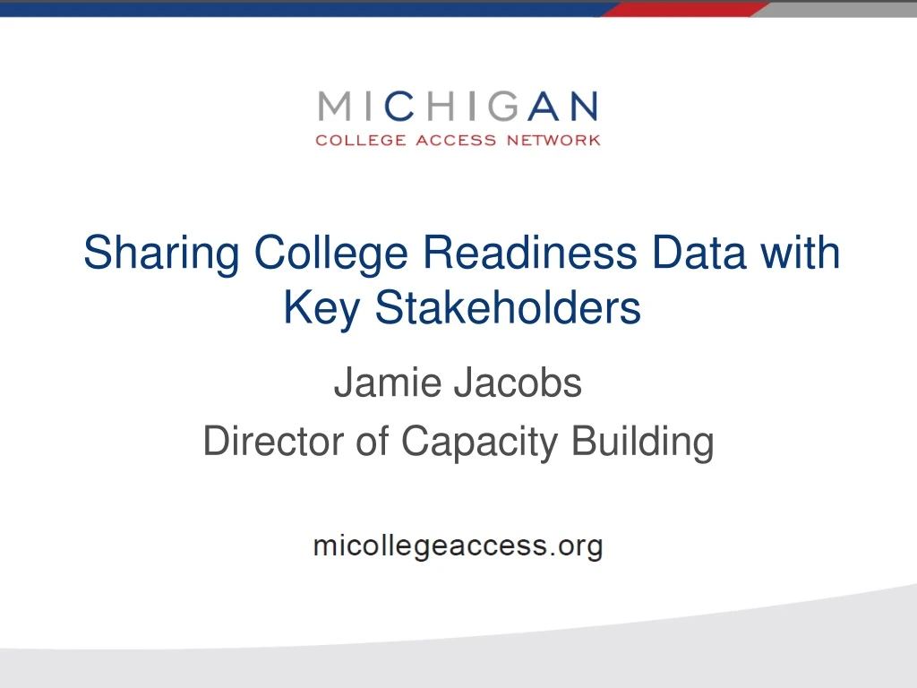 sharing college readiness data with key stakeholders