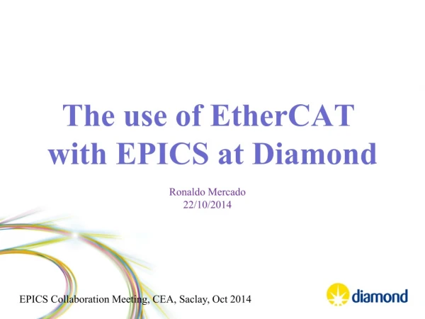 The use of EtherCAT with EPICS at Diamond
