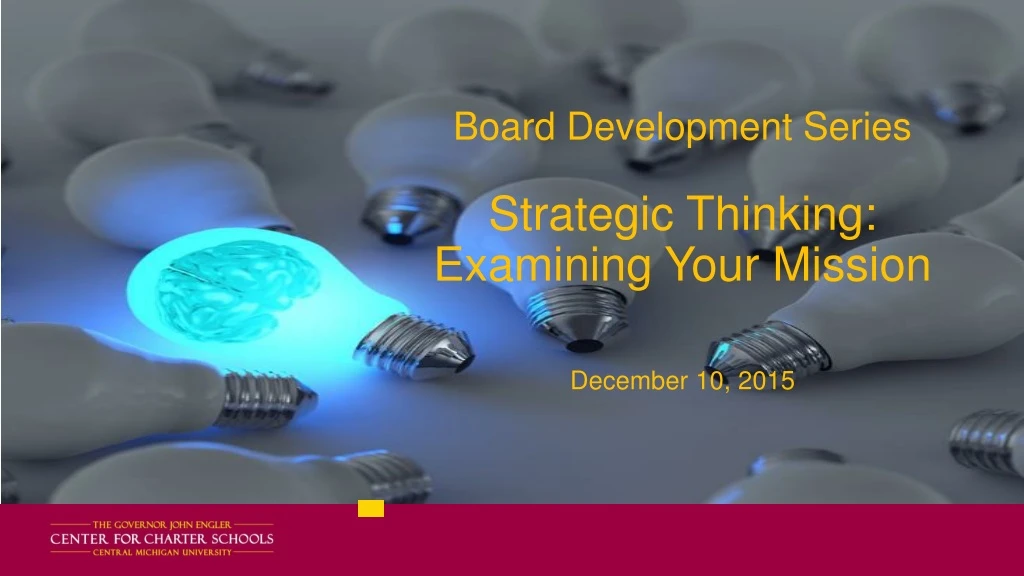board development series strategic thinking