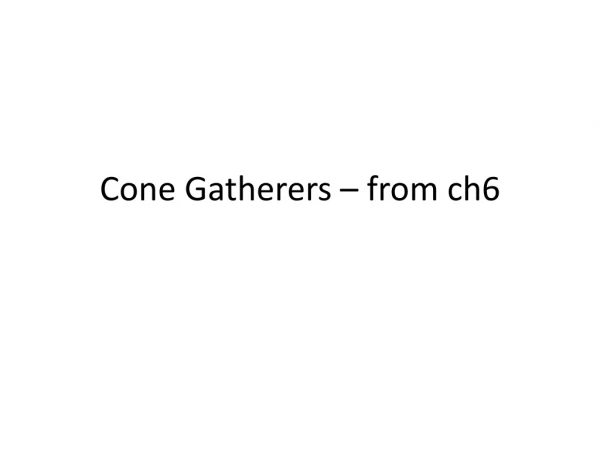Cone Gatherers – from ch6