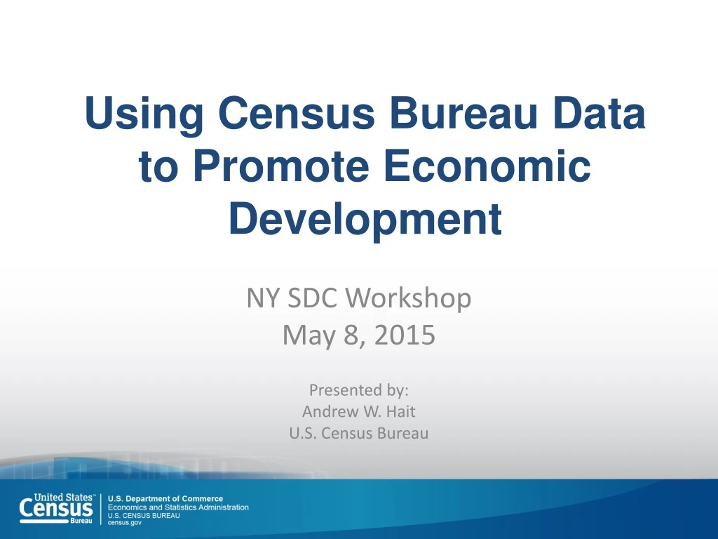 using census bureau data to promote economic development