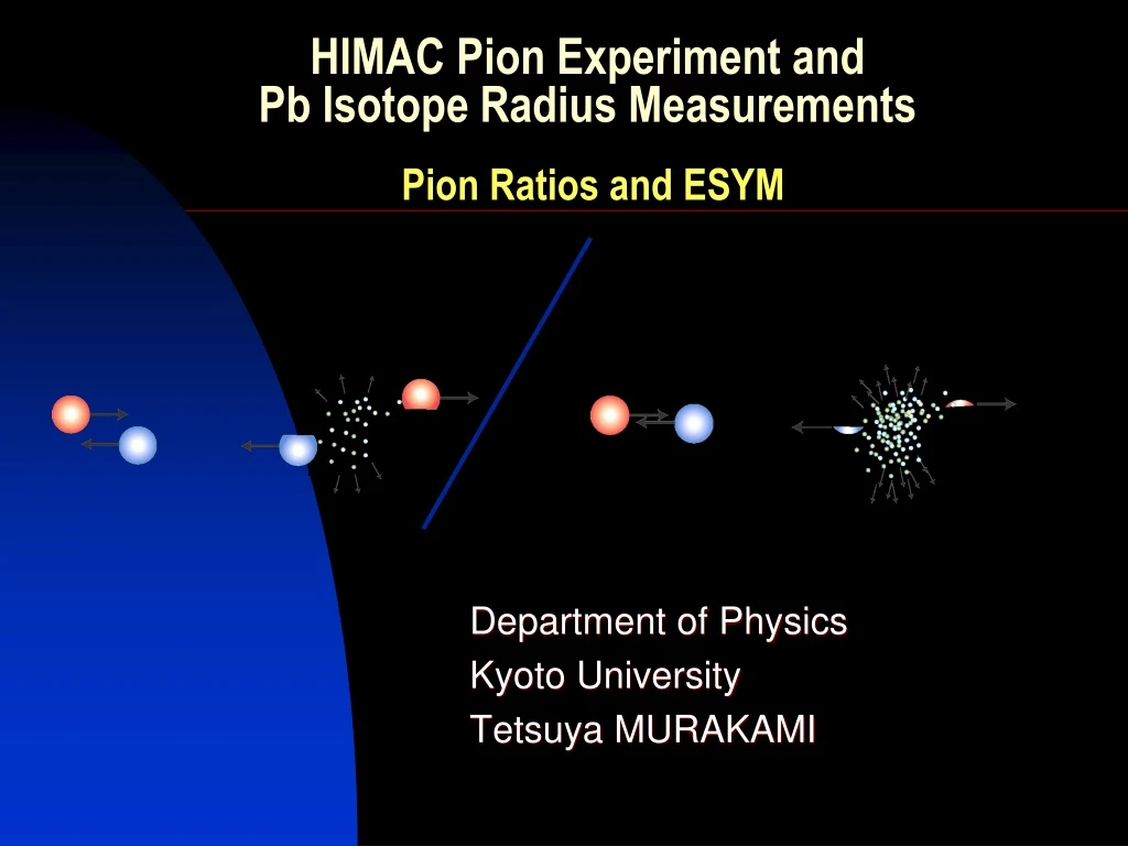 himac pion experiment and pb isotope radius measurements