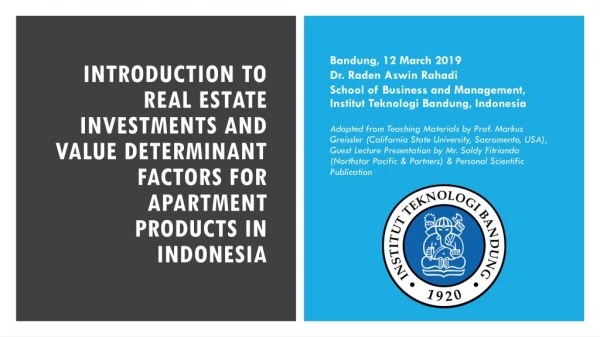 Bandung, 12 March 2019 Dr. Raden Aswin Rahadi