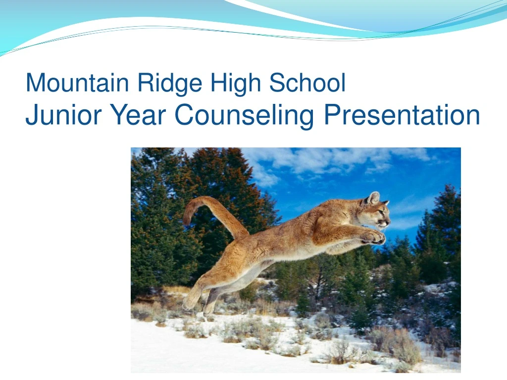 mountain ridge high school junior year counseling presentation