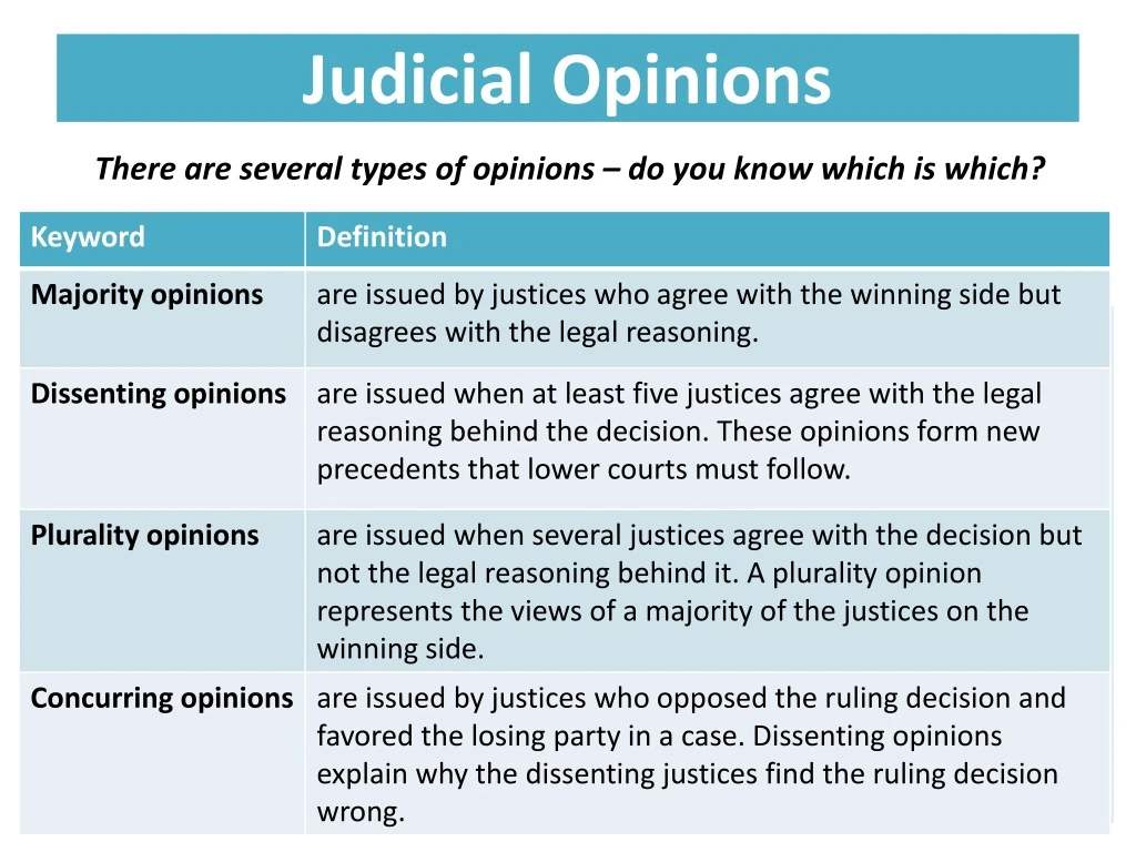judicial opinions