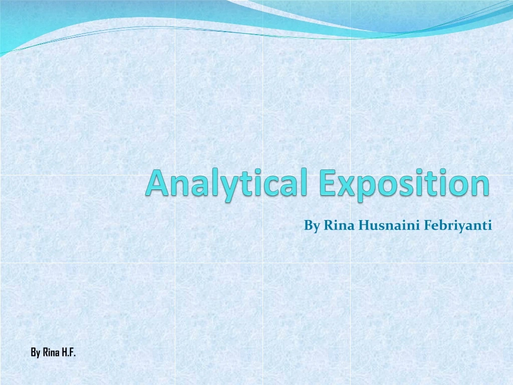 analytical exposition