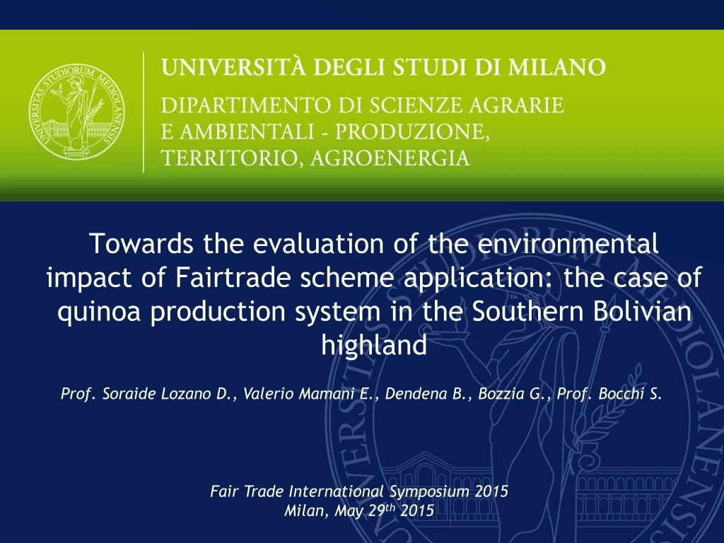 towards the evaluation of the environmental