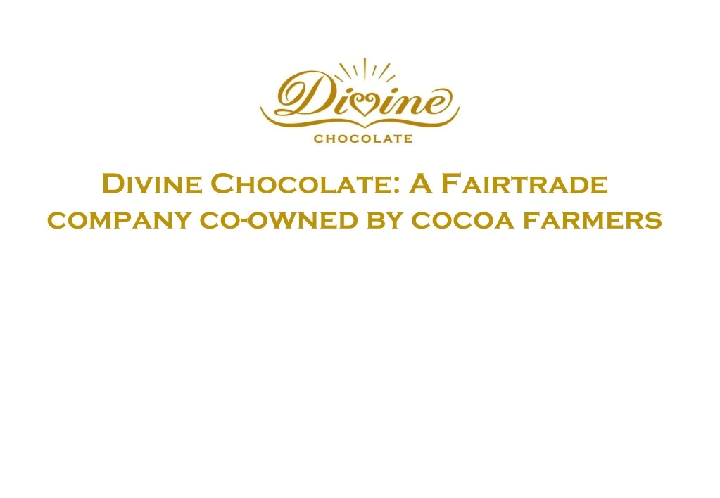 divine chocolate a fairtrade company co owned by cocoa farmers