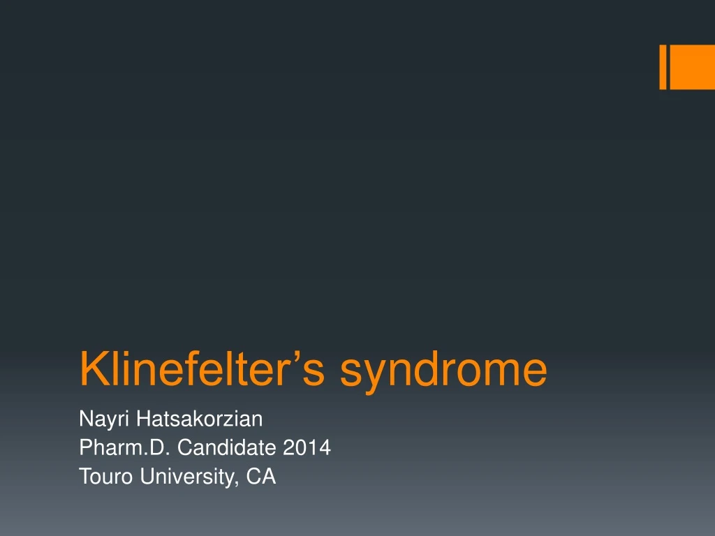 klinefelter s syndrome