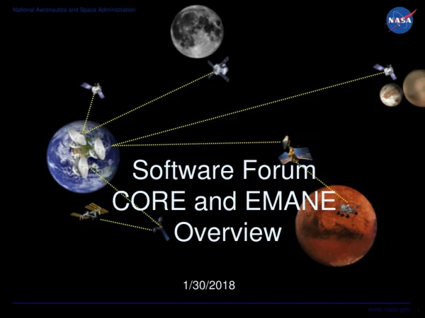 Software Forum CORE and EMANE Overview