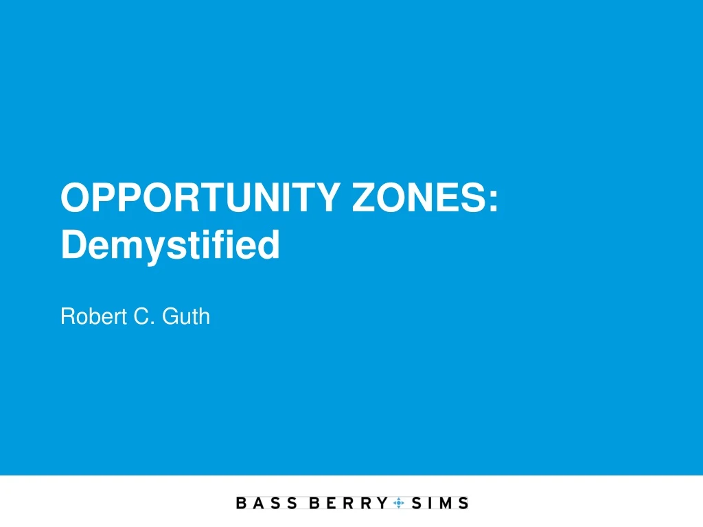 opportunity zones demystified