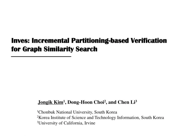 Inves: Incremental Partitioning-based Verification for Graph Similarity Search