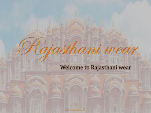 Rajasthani w ear