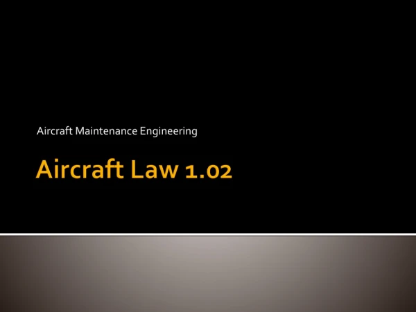 Aircraft Law 1.02