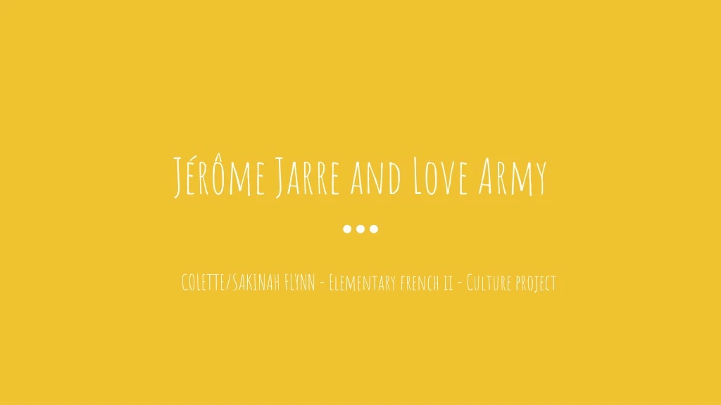 j r me jarre and love army