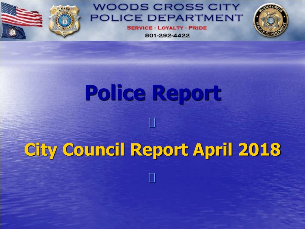 police report city council report april 2018
