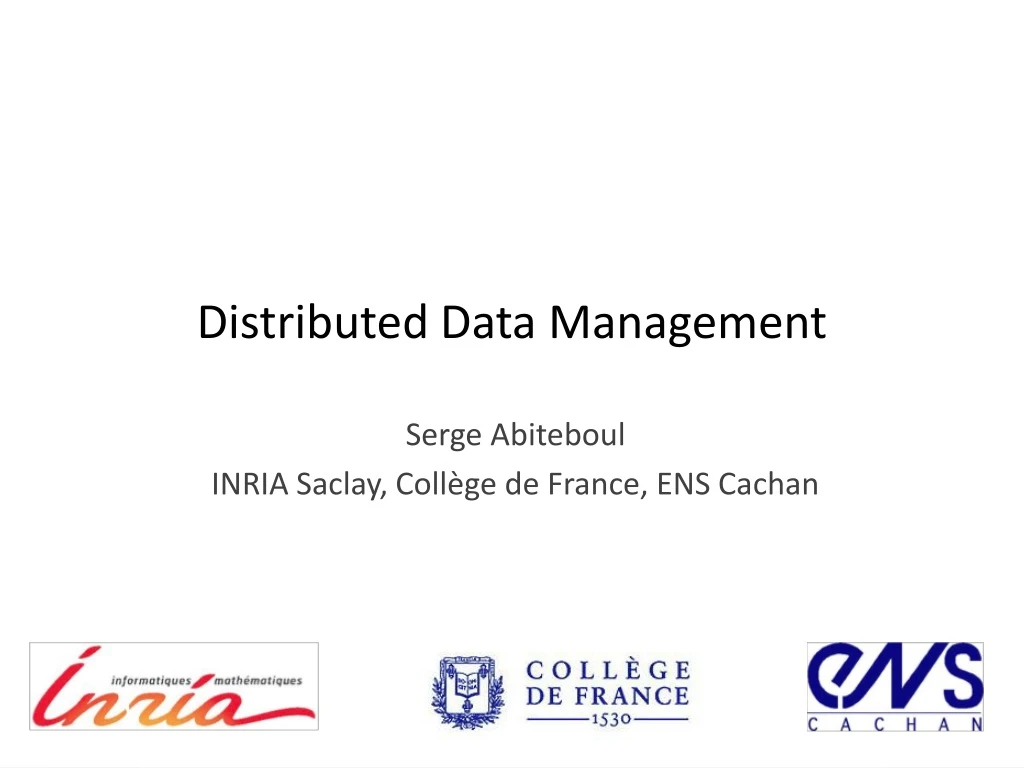distributed data management