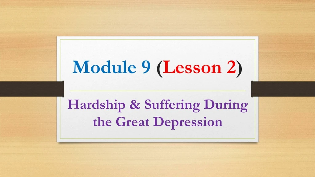 module 9 lesson 2