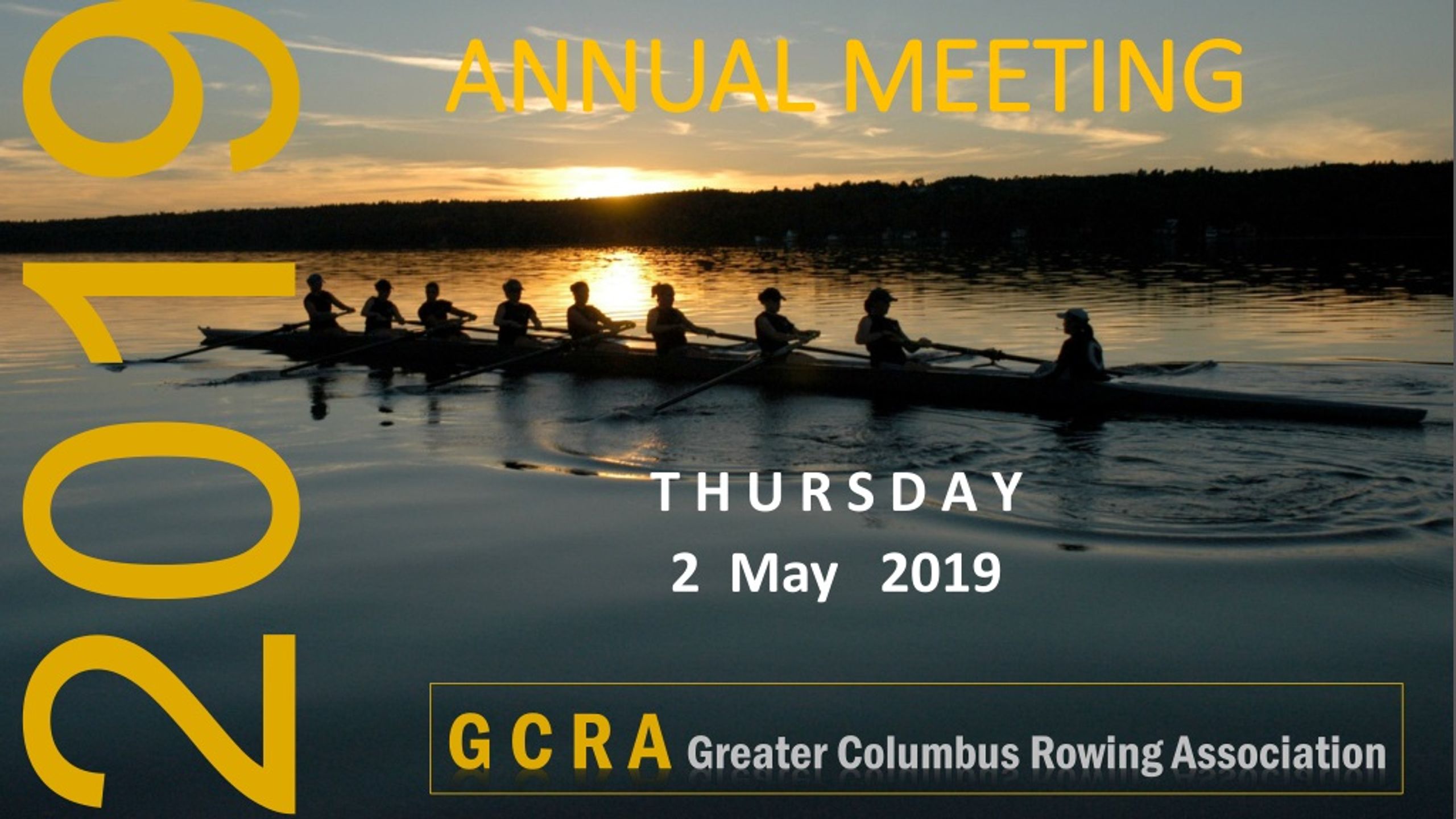 Annual Meeting 2019 - G.C.R.A Greater Columbus Rowing Association - slide 1