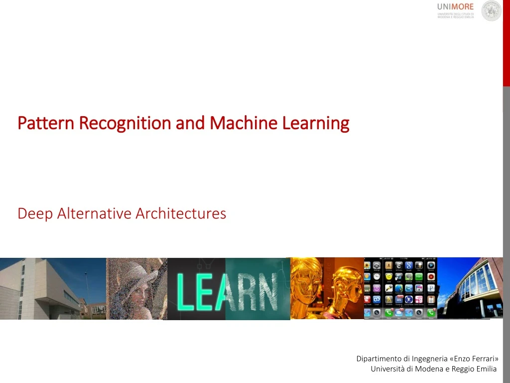 pattern recognition and machine learning deep alternative architectures