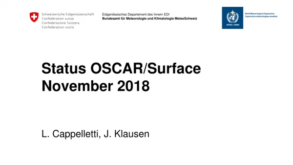 Status OSCAR/Surface November 2018