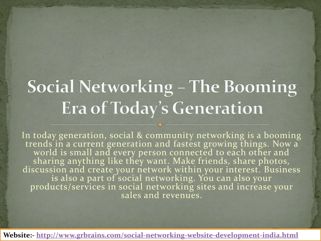 social networking the booming era of today s generation