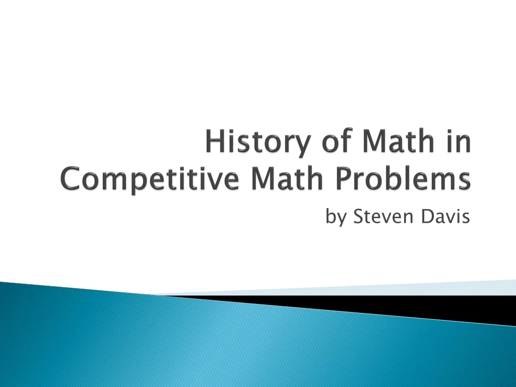 history of math in competitive math problems