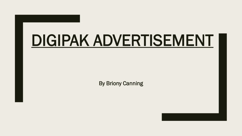 digipak advertisement