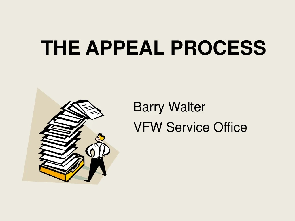 the appeal process barry walter vfw service office