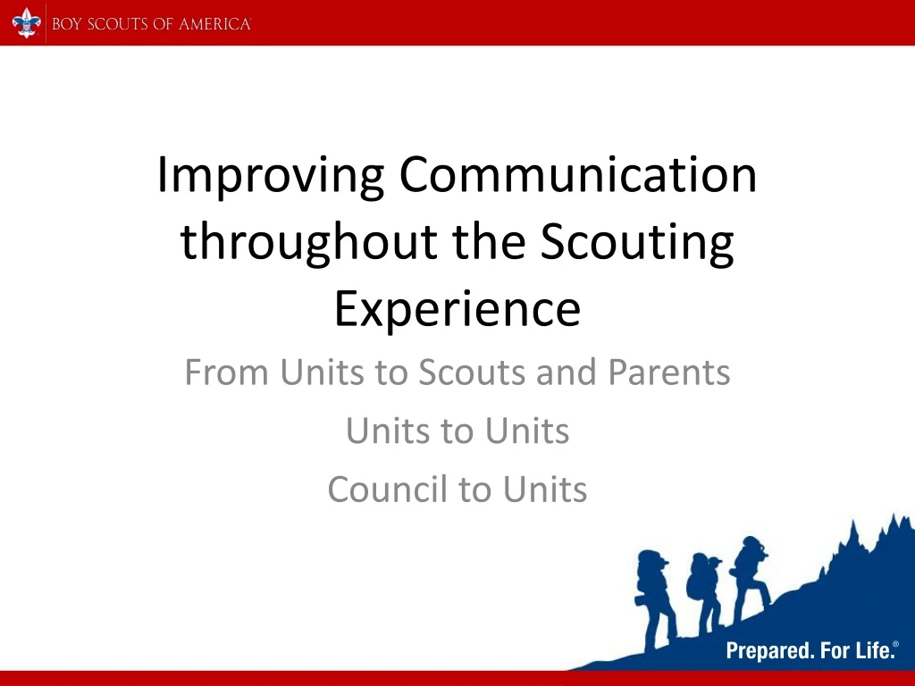 improving communication throughout the scouting experience
