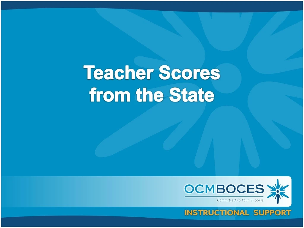 teacher scores from the state