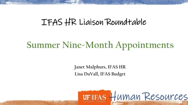 IFAS HR Liaison Roundtable