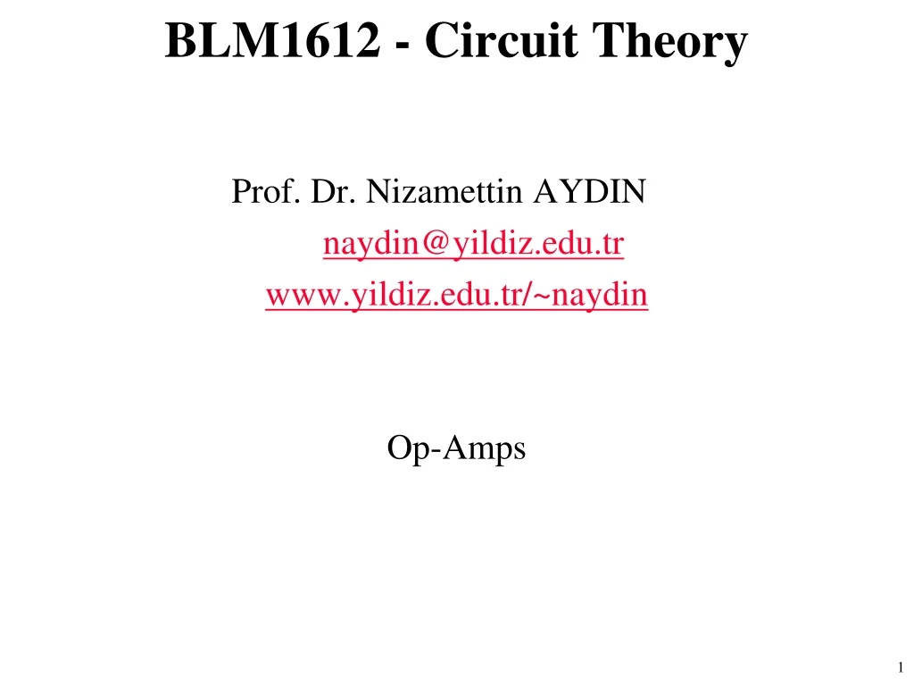 blm1612 circuit theory