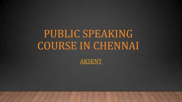 public speaking course in chennai
