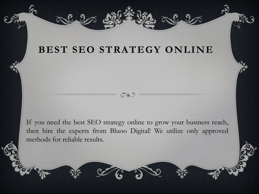 best seo strategy online